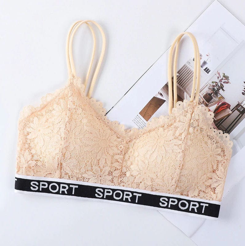 Single Wireless Sexy Lace Bralette Push Up Bra