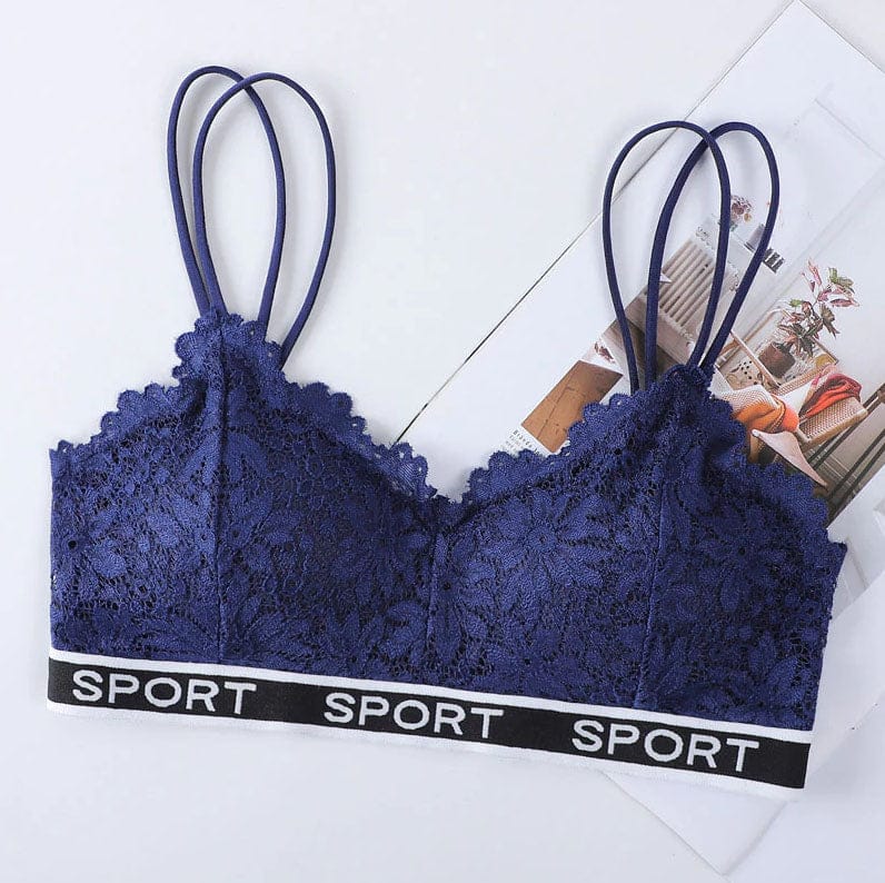 Single Wireless Sexy Lace Bralette Push Up Bra