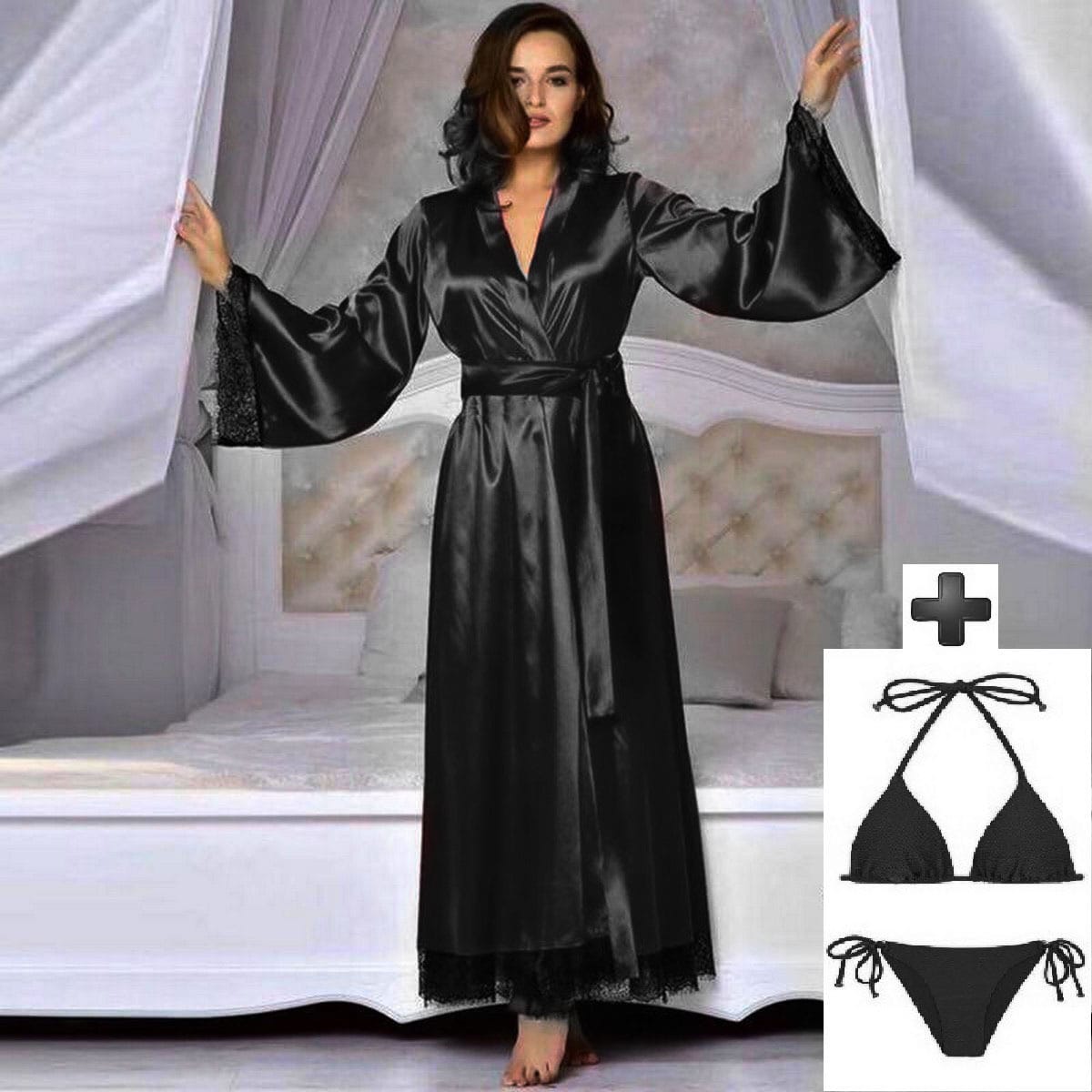 LONG GOWN NIGHTY + BIKINI SET