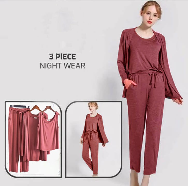 THREE PIECE NIGHT WEAR SET