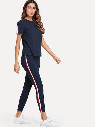 STRIPE - HALF SLEEVE TRACKSUIT