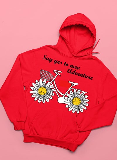 FLORAL CYCLE KANGROO HOODIE