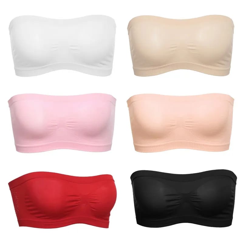 PACK OF 3 STRAPLESS SEAMLESS NON PADDED BANEAU BRA