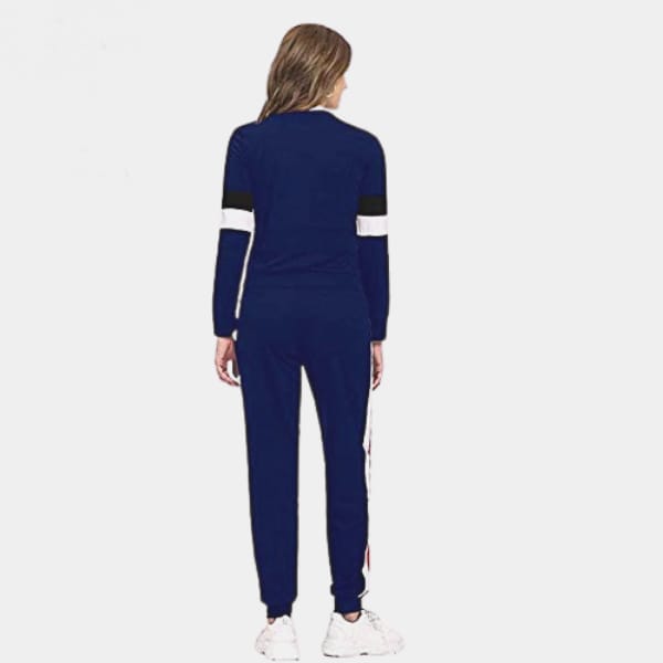 Blue Contrast Full Sleeves Tracksuit