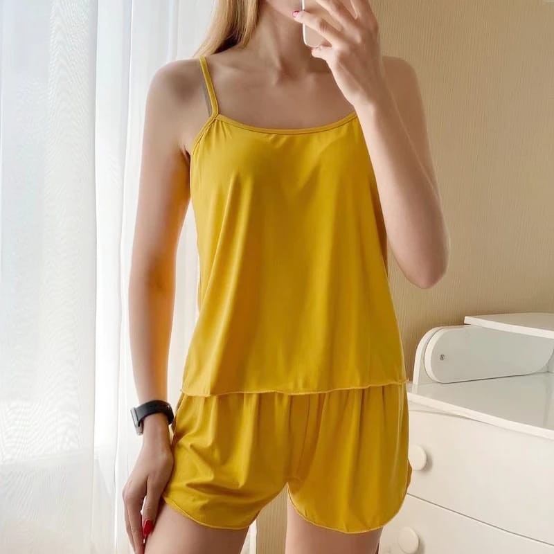 2 Pcs Polyester Cami set