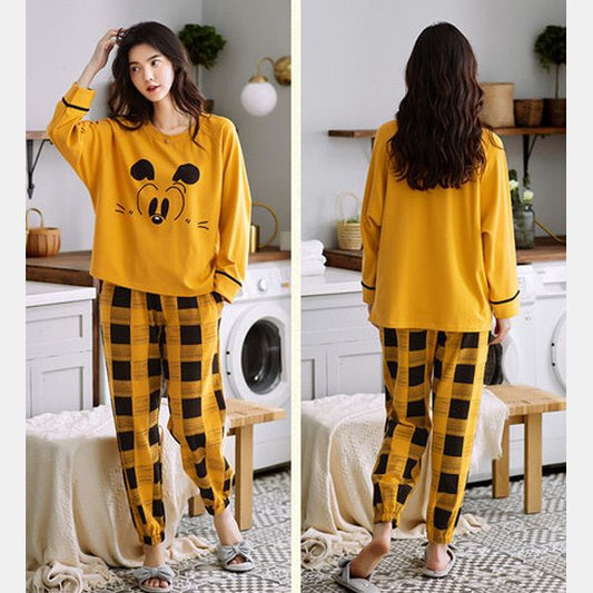 YELLOW - SOFT 2 PCS NIGHTWEAR FOR WOMEN