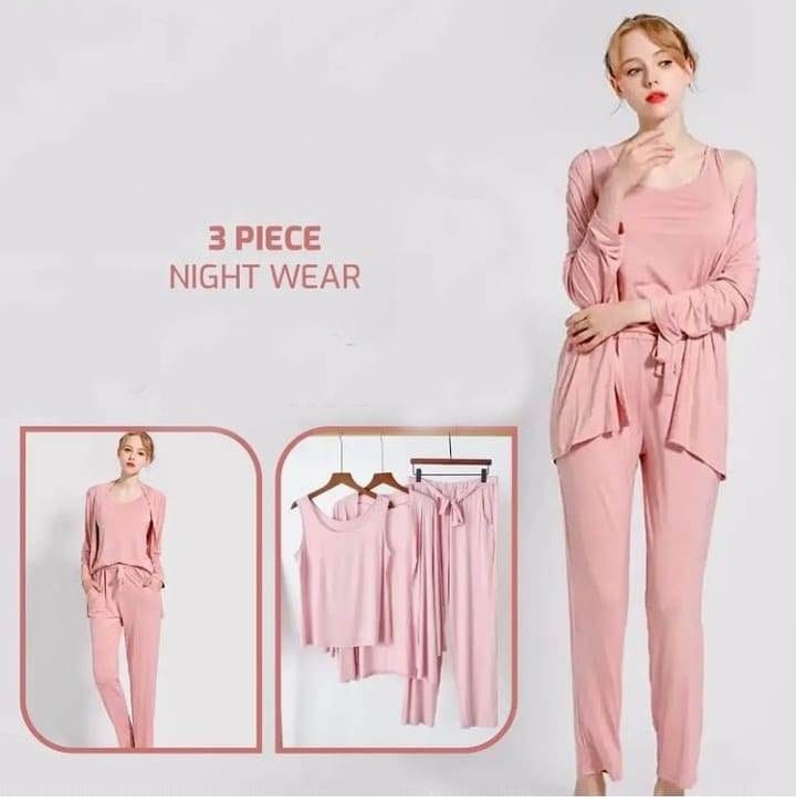 THREE PIECE NIGHT WEAR SET