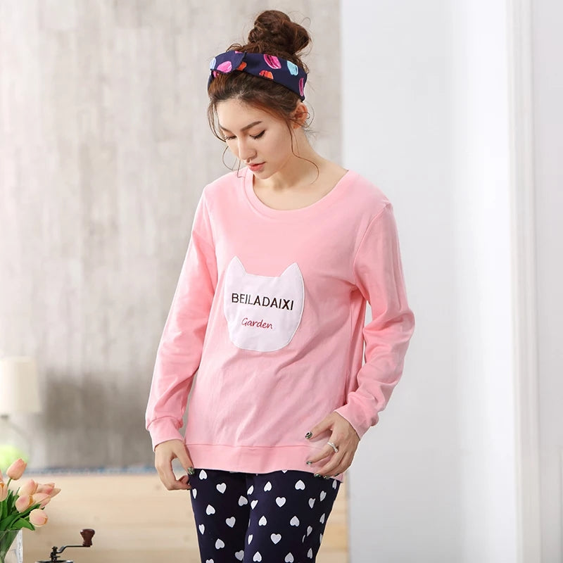 PINK BEILA DAIXI GARDEN PRINTED NIGHTWEAR