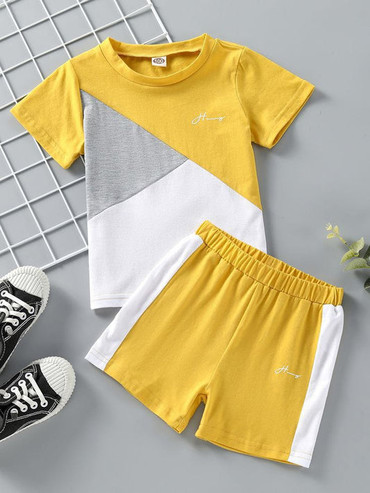 YELLOW CROSS CONTRAST KIDS SHORT WEAR